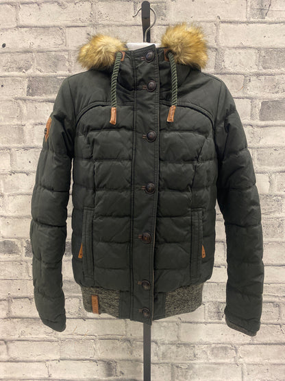 Naketano Fleece Lined Jacket w/ Fur Hood Green S