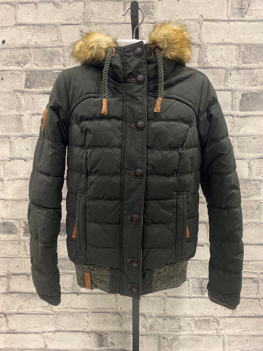 Naketano Fleece Lined Jacket w/ Fur Hood Green S