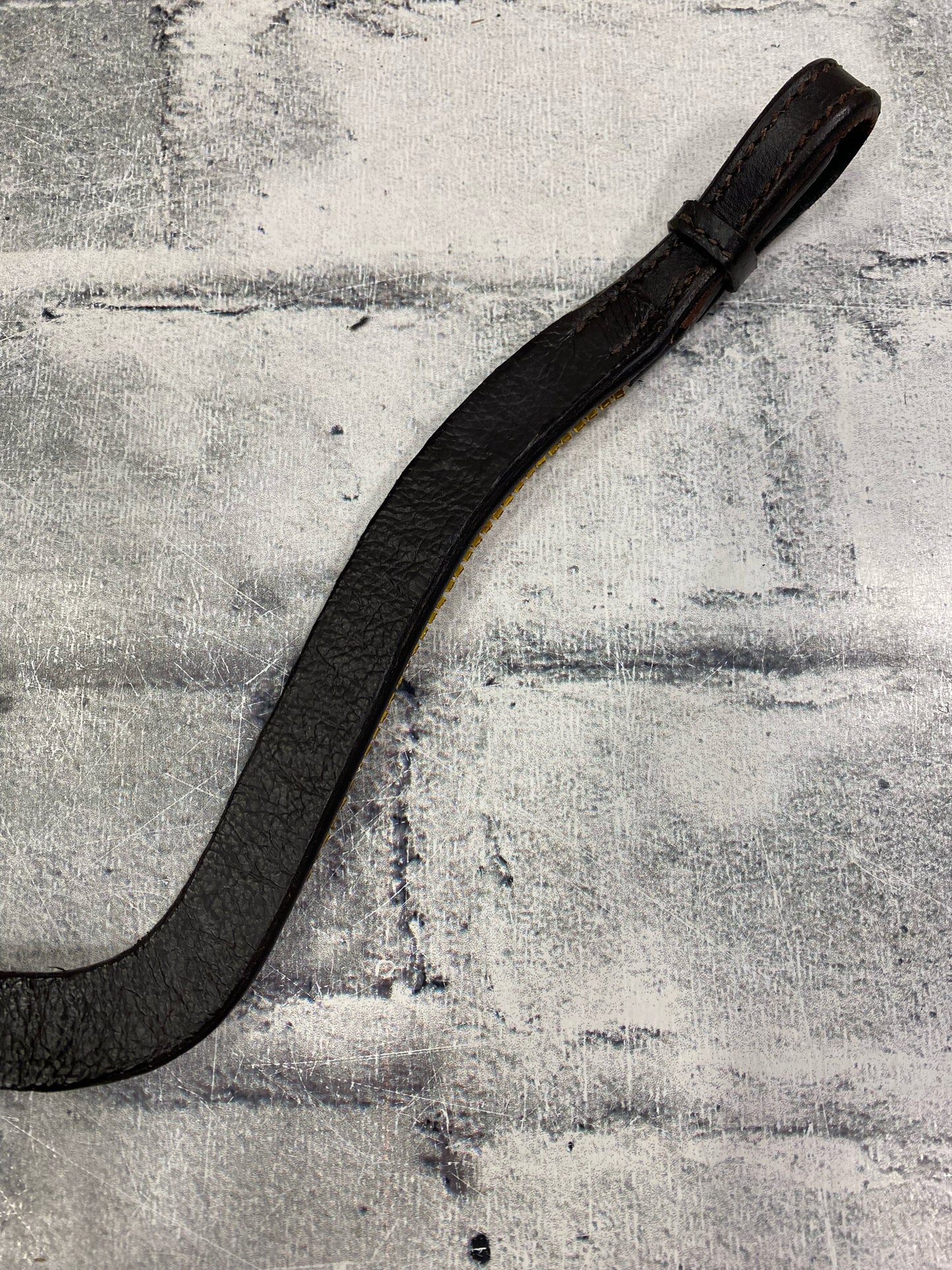 16" U Shaped Browband Brown/Gold