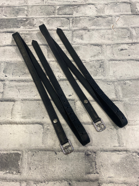 58" Forestier Stirrup Leathers Black