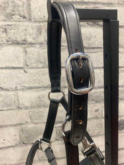 Leather Halter Black w/ Rhinestones Pony