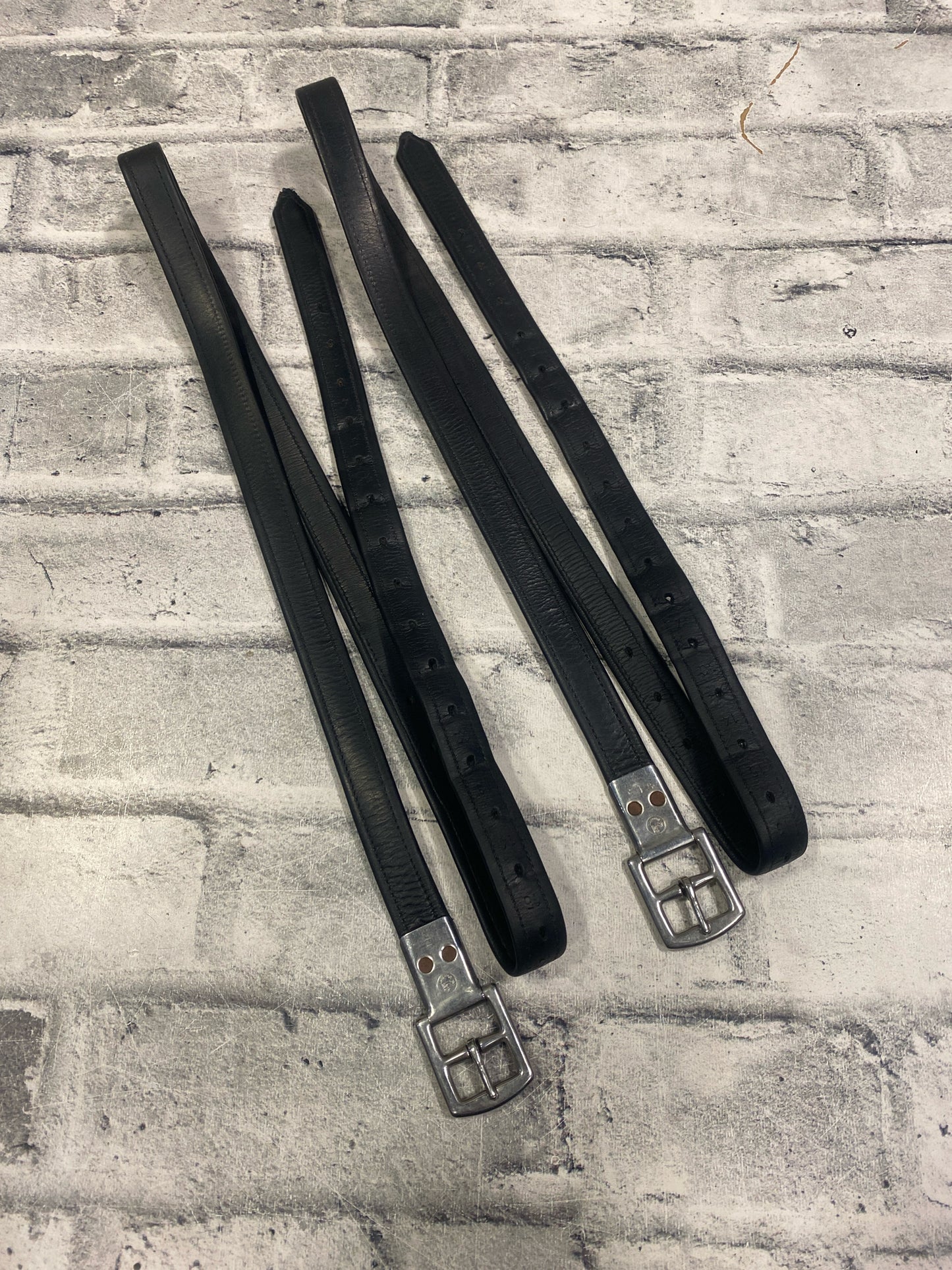 56" Prestige Stirrup Leathers Black