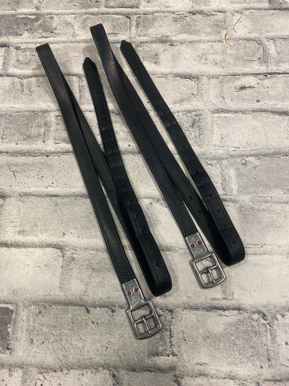 56" Prestige Stirrup Leathers Black