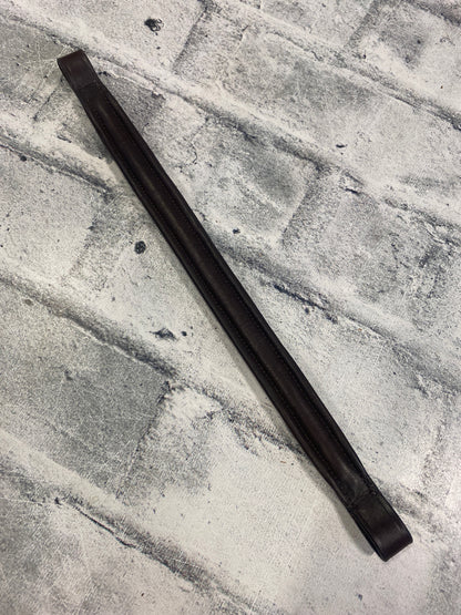 13" Mondega Brown Raised Fancy Stitch Browband