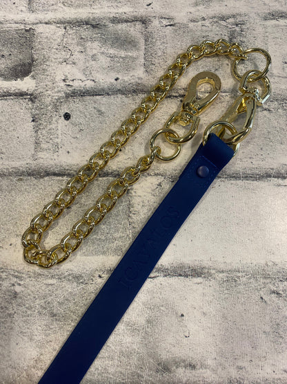 Icavalos Rubber Halter+ Chain Lead Blue Cob