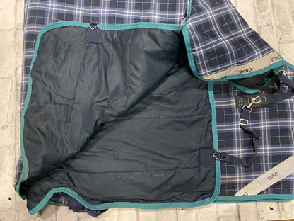 75" Rhino 250g Winter Turnout Blue Plaid