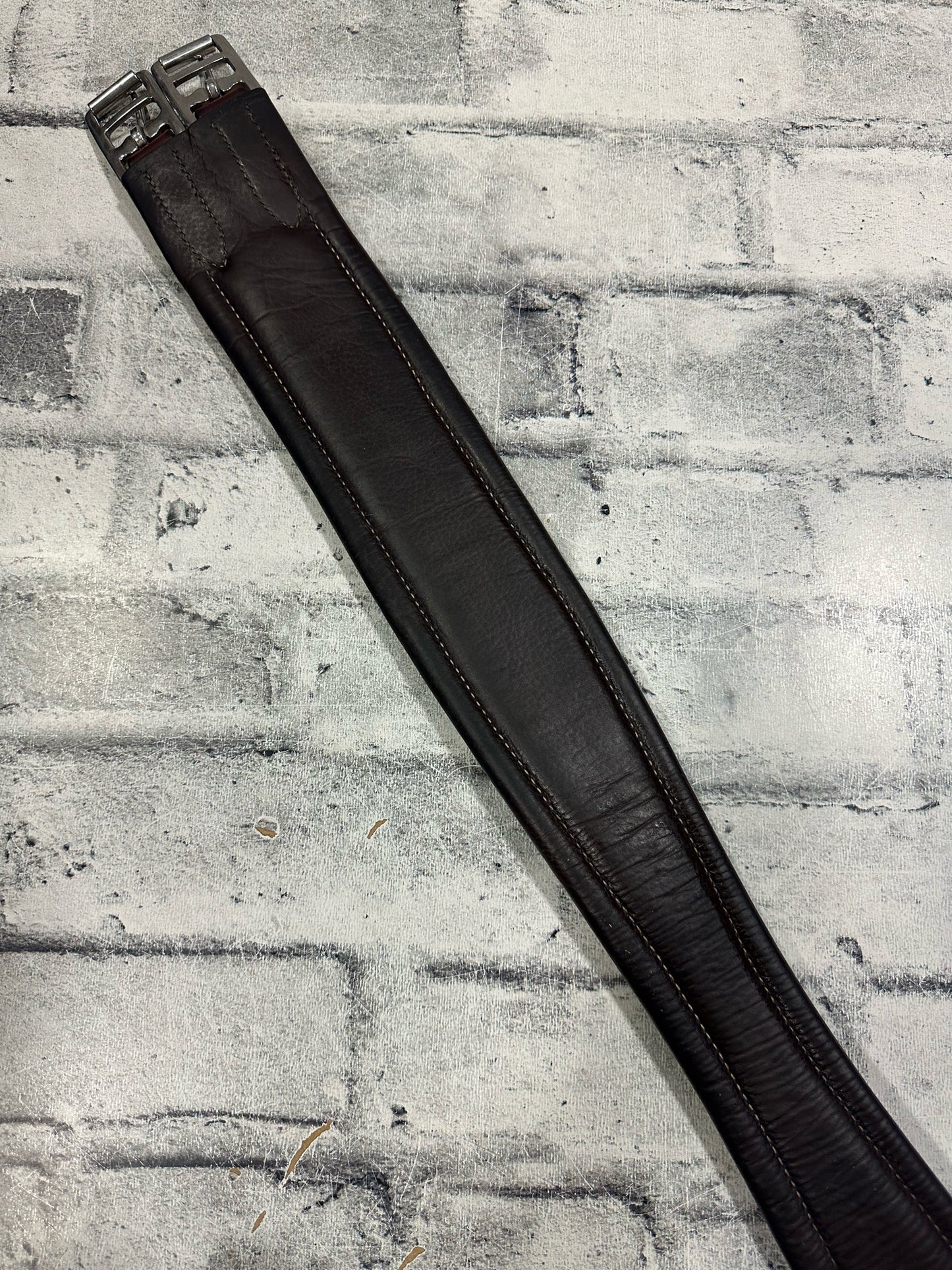 52" Americana Leather Girth Brown w/ One Side Elastic