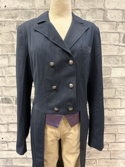 Asmar Dressage Shadbelly Navy Pinstripe M