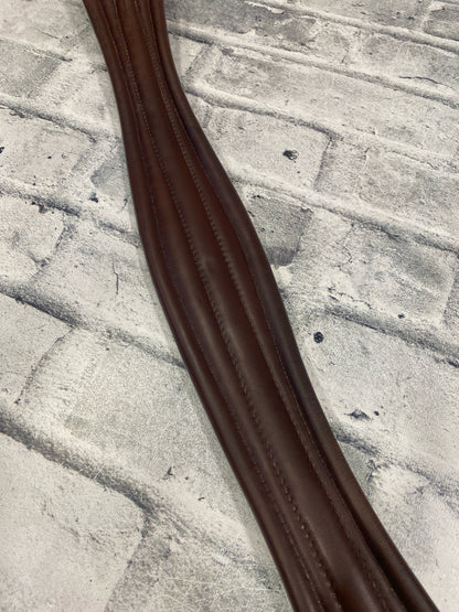 42" Leather Girth w/ One Side Elastic Brown