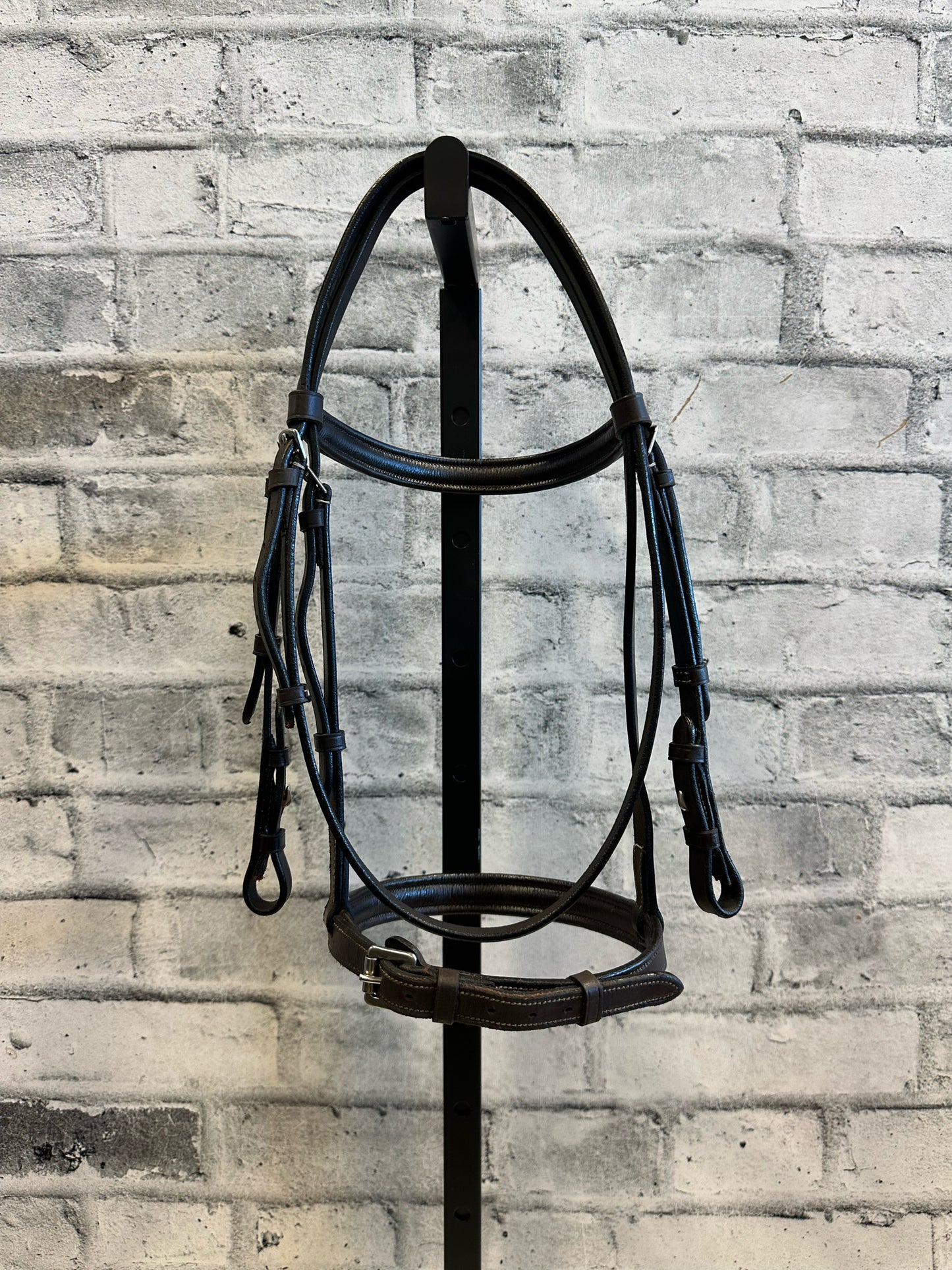 Fancy Stitch Raised Hunter Bridle Brown Pony