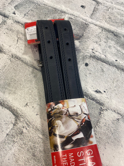 60" Kieffer Stirrup Leathers Black NEW