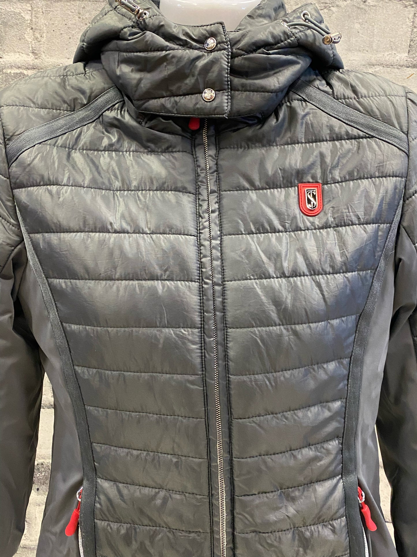 Tred Step Puffy Fur Lined Jacket Grey XS