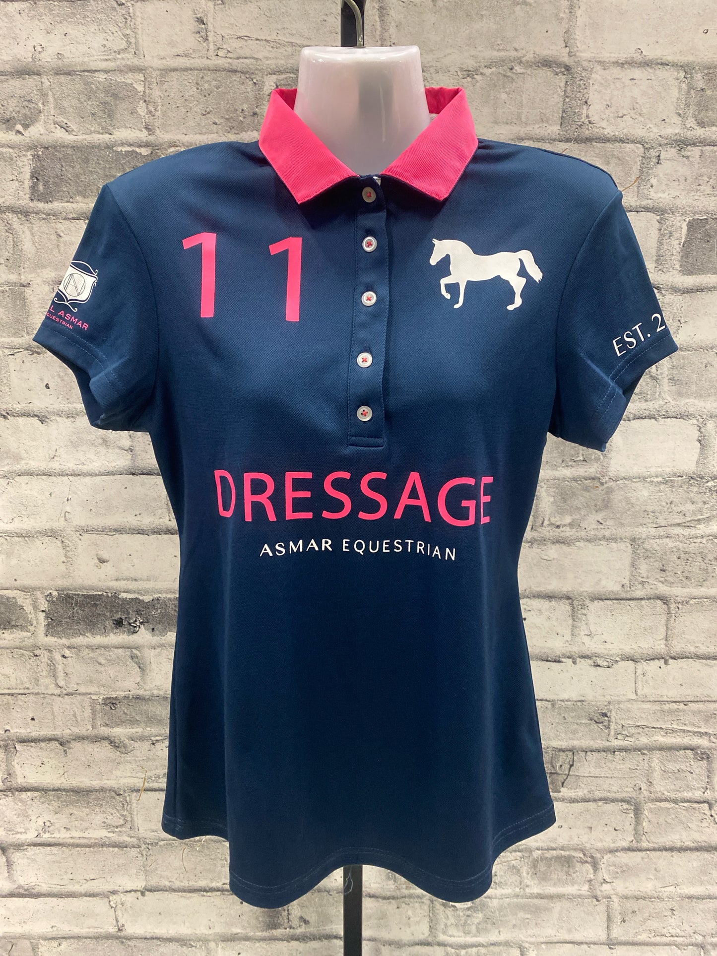 Noel Asmar SS Polo Navy & Pink XS