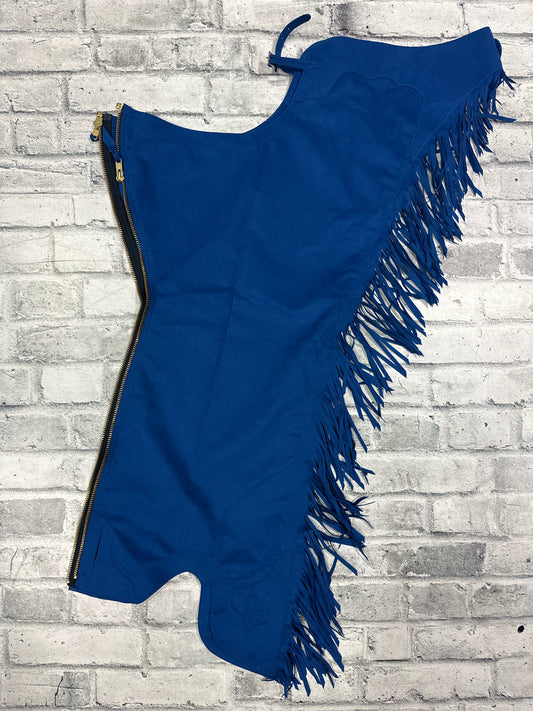 Lynn Saunders Custom Suede Chaps Blue