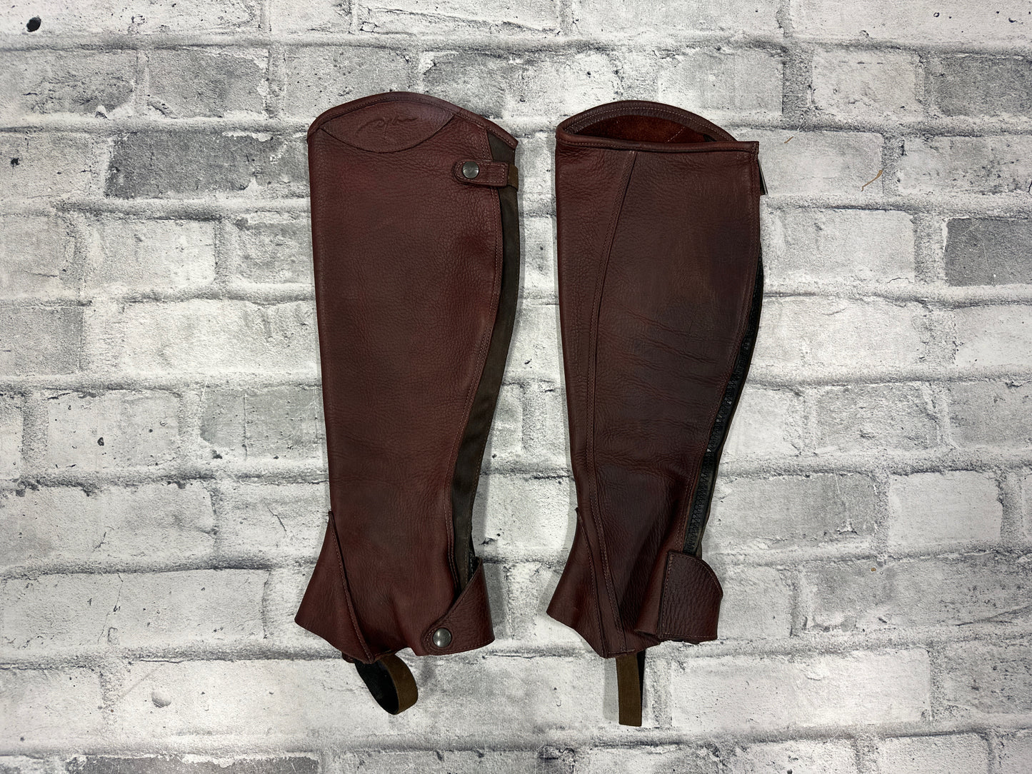 Dy'on Leather Half Chaps Brown XL