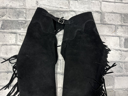 Black Suede Full Chaps by Lynn Saunders