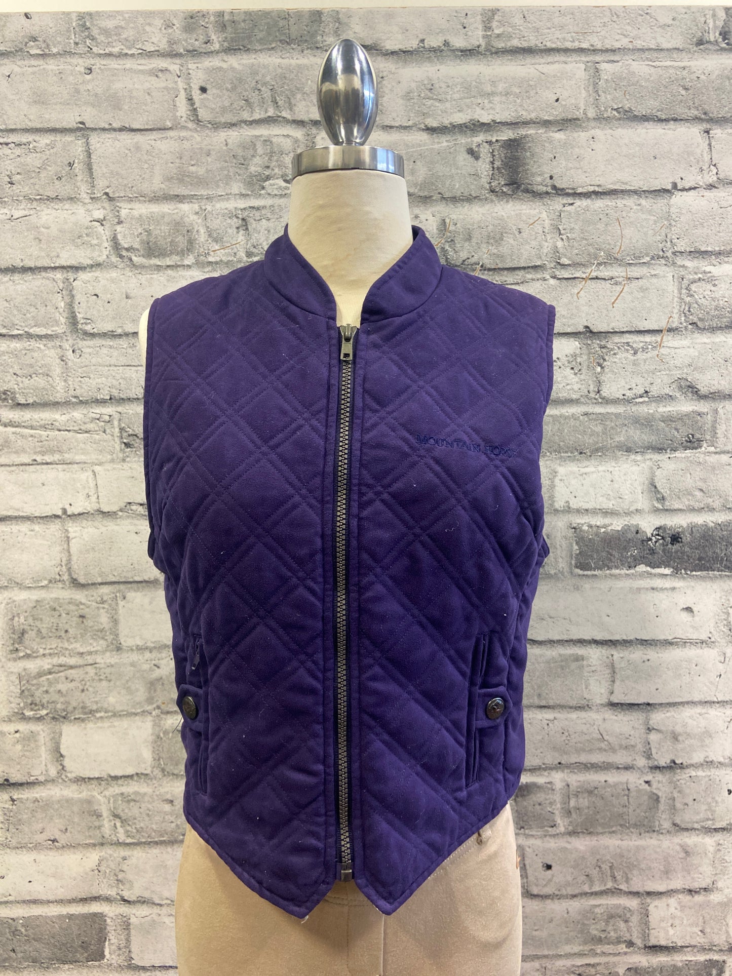 Mountain Horse Quilted Vest Purple S
