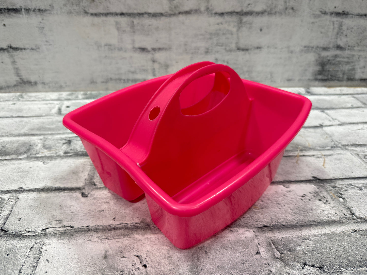 Hot Pink Small Plastic Grooming Tote Small