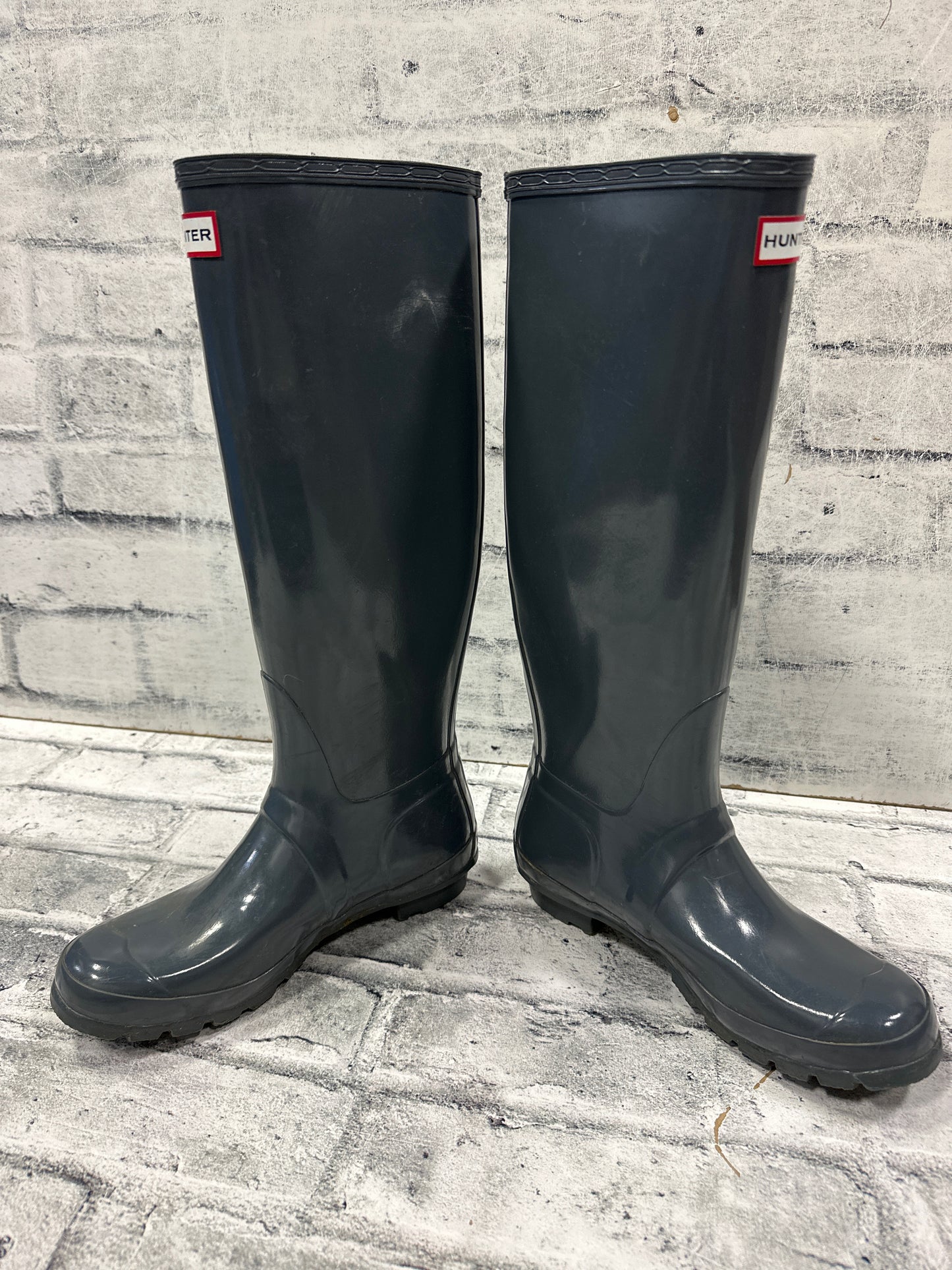 Hunter Women's Original Gloss Rain Boots Grey 8