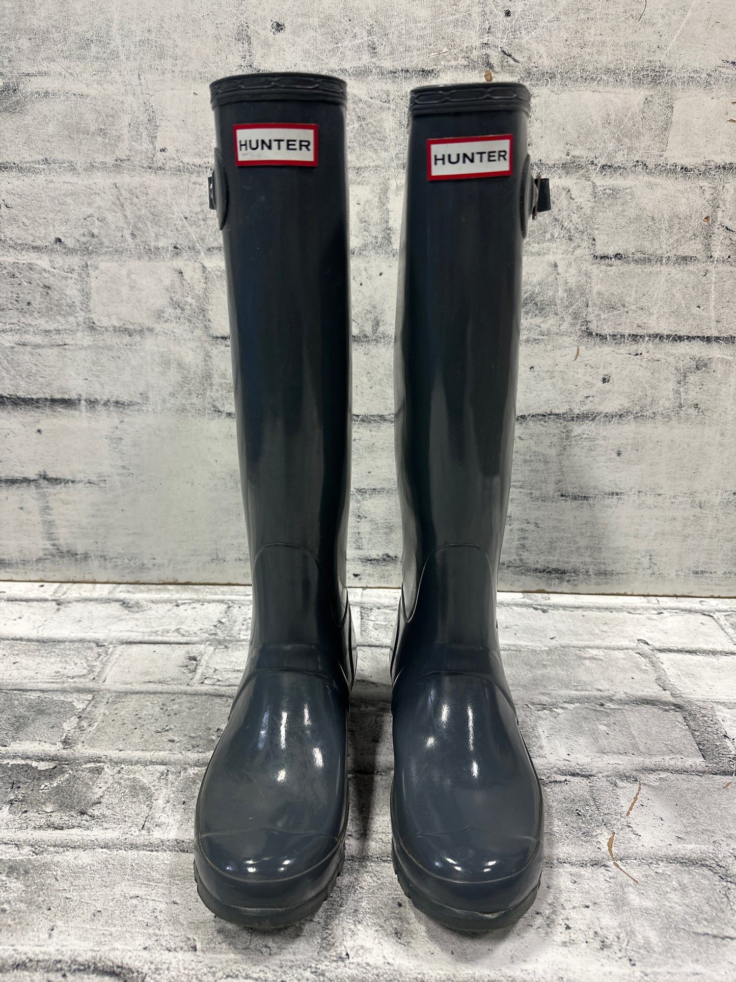Hunter Women's Original Gloss Rain Boots Grey 8