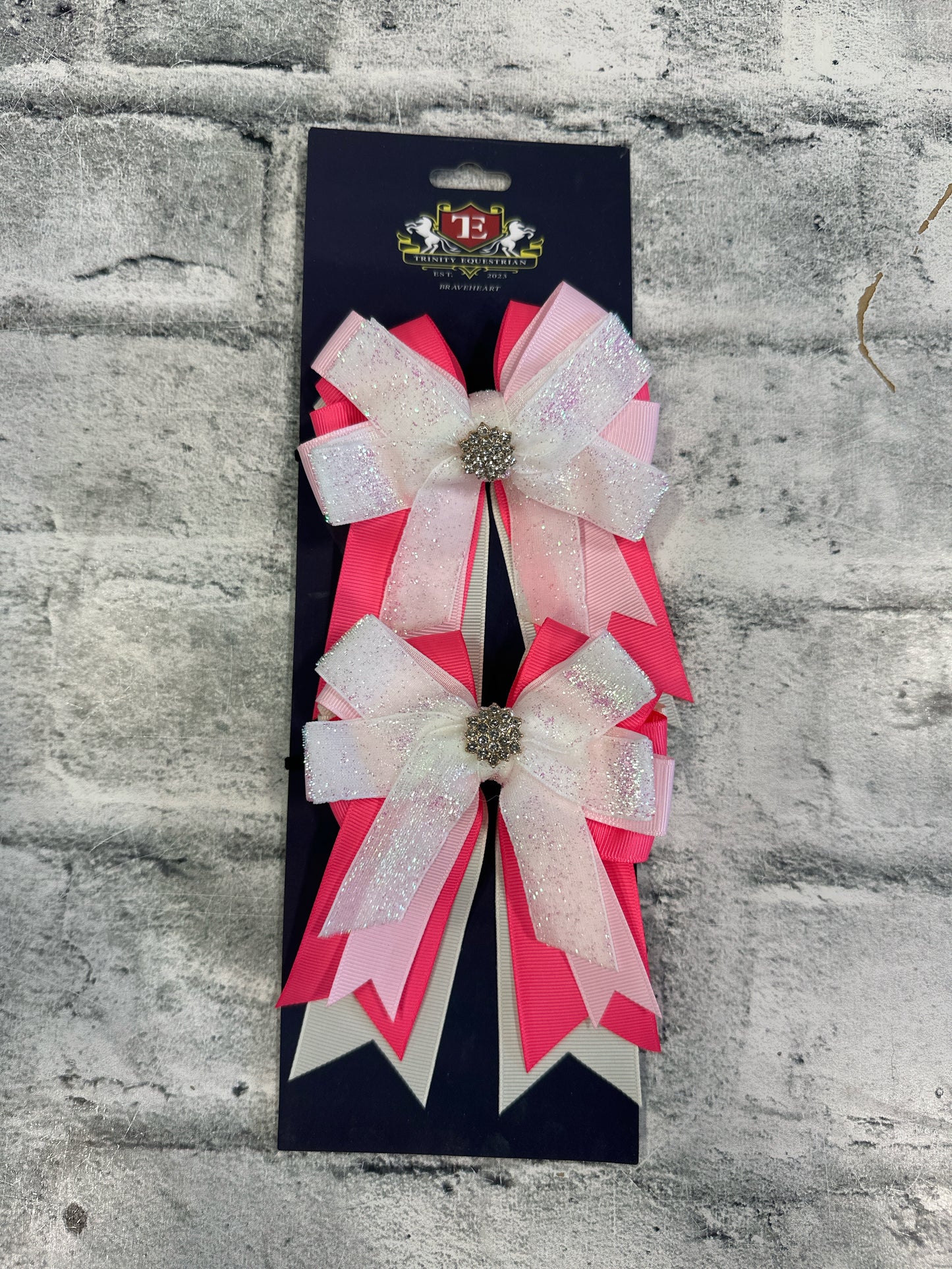 Trinity Equestrian Show Bows Pink NEW