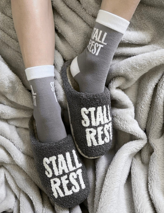 Grey Stall Rest Slippers W9.5/10-M8/8.5