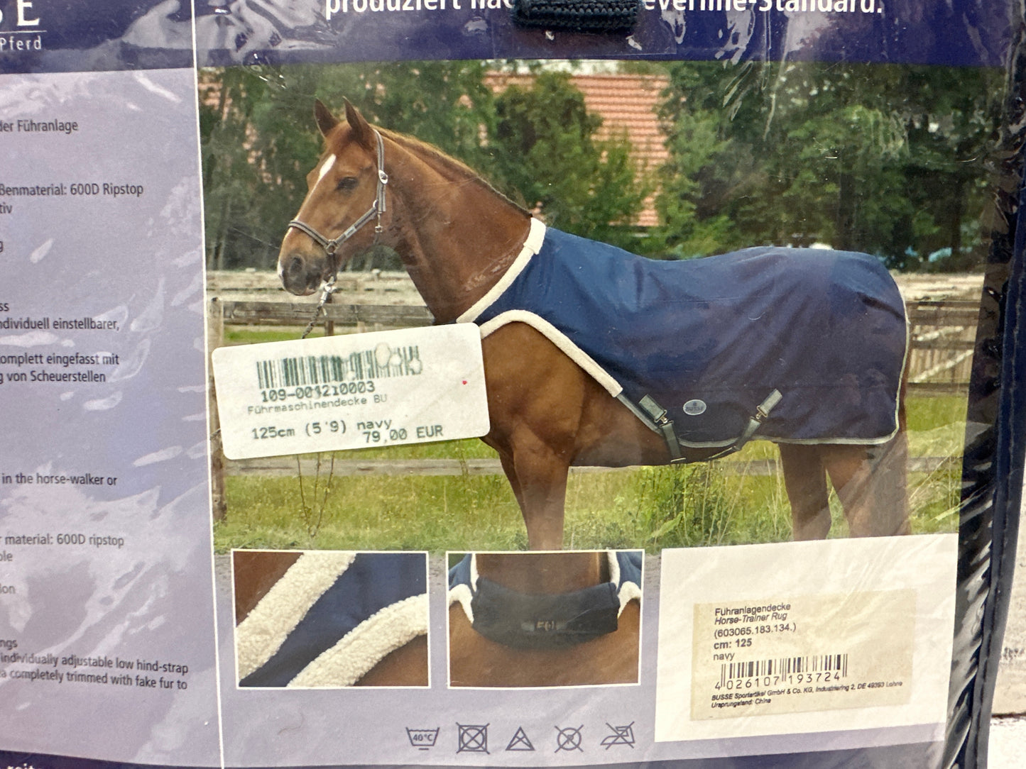 Busse Horse-Trainer Rug Navy S (125 cm) NEW